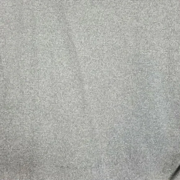 Lucy Tech Striped Ruched Top Womens Large Gray Thumb Hole Pullover Crew Shirt - Picture 4 of 9